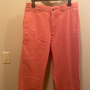 Preppy plain front pants in faded red by country club prep faded will continue.